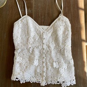 Abercrombie & Fitch Lace Peplum Top